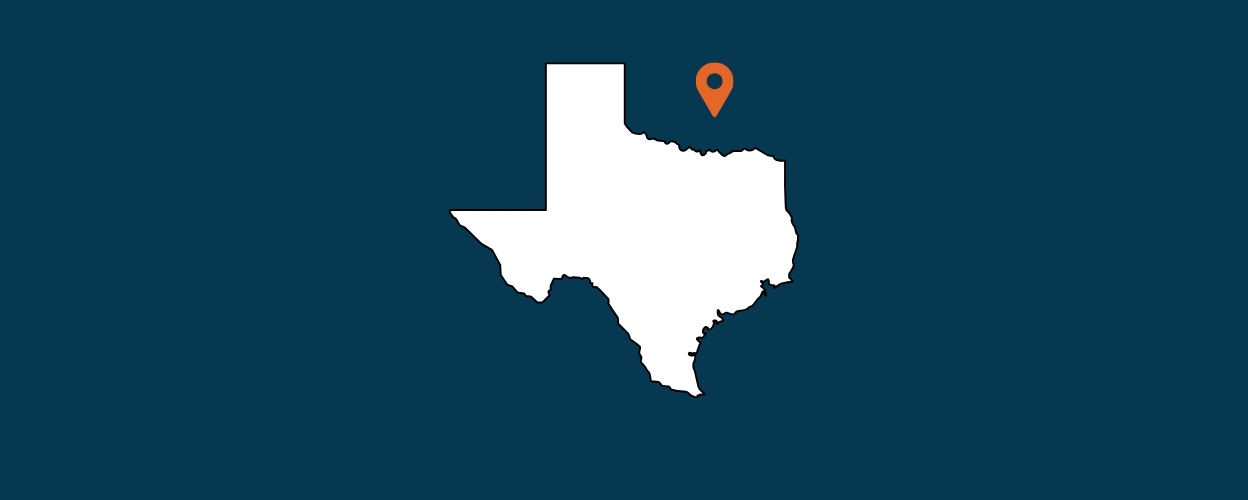 Outline of the state of Texas