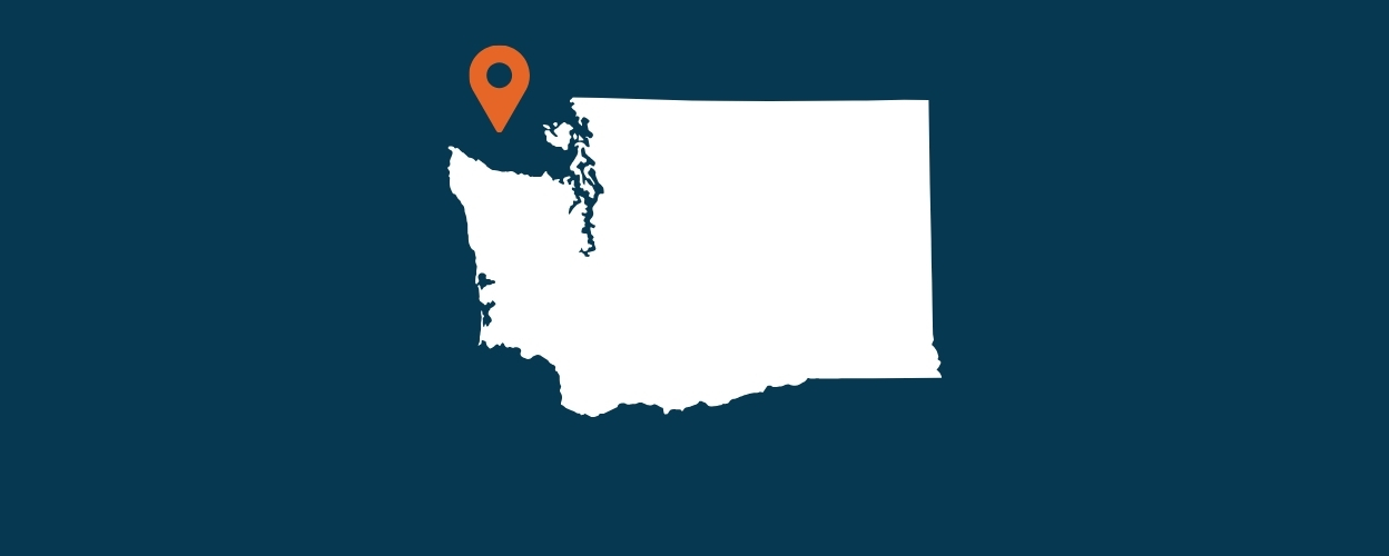 Outline of the state of Washington