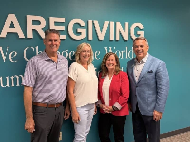 Franchisees Susan and Rob Brown with Margaret Haynes and Rod Roberts